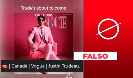 Primer Ministro de Canadá, Justin Trudeau, no posó en traje rosa para Vogue: es una imagen generada por IA