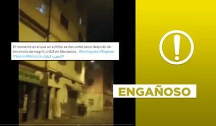 El derrumbe de una casa no fue por el reciente terremoto en Marruecos: video circula desde el 2020