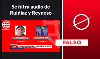 Es falso que "se filtró audio" donde Juan Reynoso grita a Raúl Ruidíaz tras partido Perú-Brasil