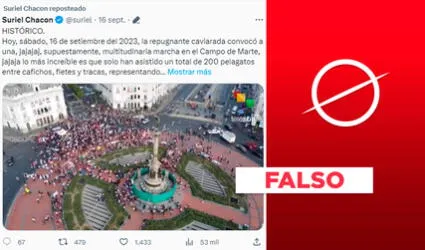 Foto de la Plaza 2 de Mayo no muestra la 'Marcha por la democracia' del 16 de septiembre