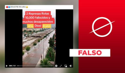 La inundación del video viral no ocurrió por el reciente ciclón Daniel en Libia