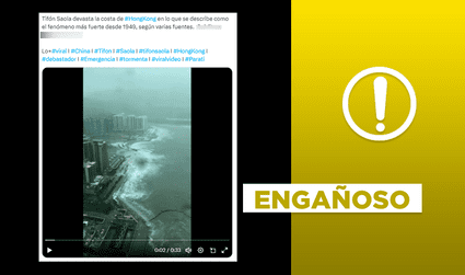 Fuerte oleaje del video viral no fue por el reciente tifón en China