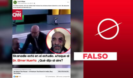 Video viral usa imagen falsa del doctor Elmer Huerta para promocionar una web sospechosa