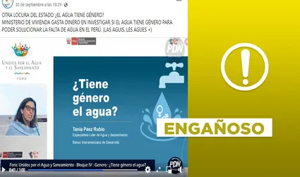 El Gobierno peruano no analizó el género de la palabra “agua” en ponencia