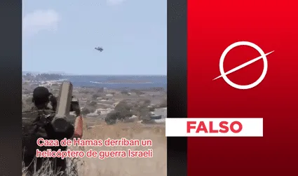 Video no expone a Hamás derribando helicóptero israelí en Gaza: es un videojuego