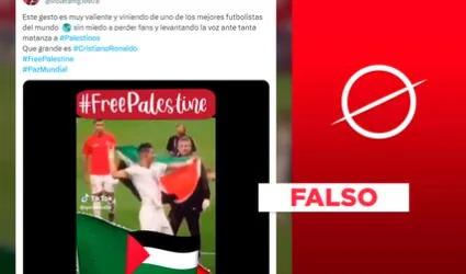 Cristiano Ronaldo no extendió la bandera de Palestina en video viralizado en redes sociales
