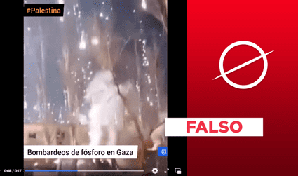 Video no muestra bombardeo de Israel en Gaza “con fósforo blanco”