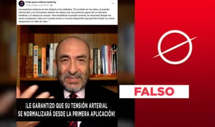 Video falsificó la imagen de Elmer Huerta para promover supuesto fármaco "contra la hipertensión"