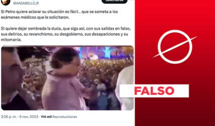No, video no muestra a Gustavo Petro consumiendo droga durante un discurso