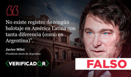 Javier Milei no ganó el balotaje con la mayor diferencia de votos en América Latina, como afirmó él mismo