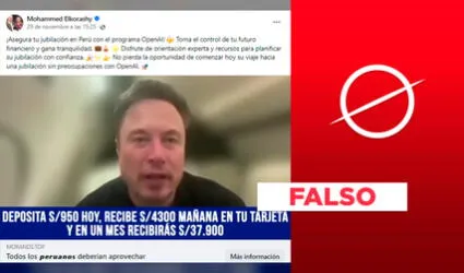 Elon Musk no ha anunciado una "plataforma de inversión" para peruanos: es un video falso