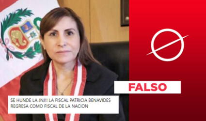 Patricia Benavides no “volvió a ser fiscal de la Nación”: sigue suspendida