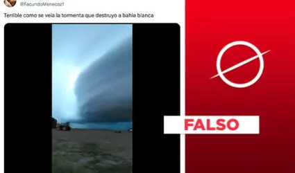 No, este video no corresponde a la tormenta de Bahía Blanca, en Argentina, el 16 de diciembre