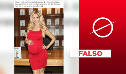 Shakira no reveló “oficialmente” que está embarazada de Lewis Hamilton