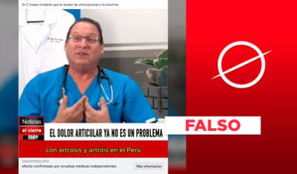 Video viral no expone al doctor Borda recomendando un fármaco contra el dolor articular