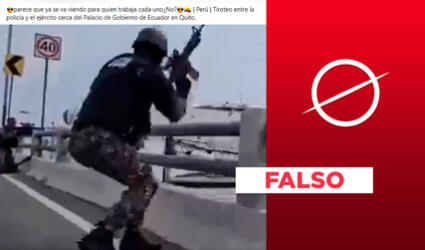 Video no muestra “tiroteo entre policías y militares” en Quito, cerca del Palacio de Gobierno de Ecuador