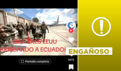 Ecuador: este video de movilización no muestra a “militares de EE. UU. arribando” al país vecino