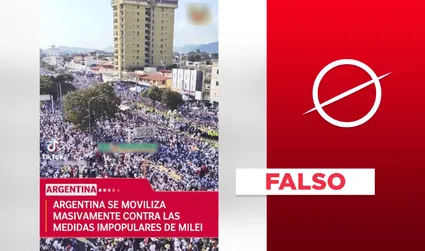 Video no muestra paro nacional en Argentina: es una procesión en Venezuela