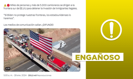Video de caravana en EE. UU. no muestra protesta contra la “inmigración ilegal” en la frontera sur
