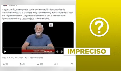 Gustavo Gorriti no recomendó en video votar, específicamente, por Yonhy Lescano en las elecciones del 2021