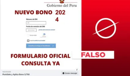 El Gobierno peruano no está entregando nuevos bonos de S/200 y S/760