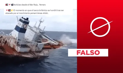 Video no presenta a barco británico atacado recientemente por movimiento yemení