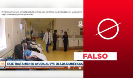Medio chileno T13 no reportó la cura de la diabetes: es un video adulterado