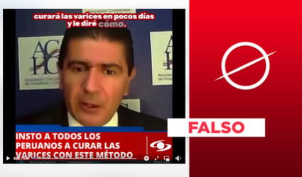 “El médico más famoso de Perú” no promueve la cura contra las várices: video es apócrifo