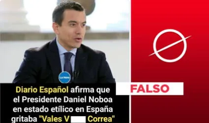 Medio ecuatoriano La Hora no reportó insulto de Daniel Noboa a Rafael Correa