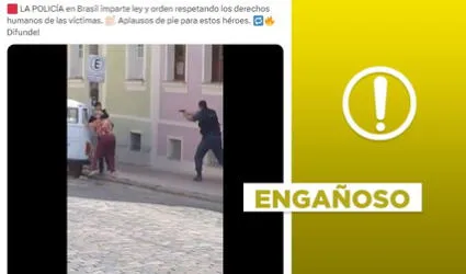 Video que muestra a un policía abatiendo a un delincuente en Brasil no es de 2024