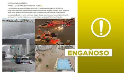 Imágenes no exponen recientes inundaciones en los Emiratos Árabes Unidos