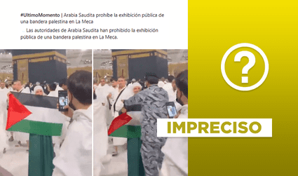 Video no expone a seguridad de Arabia Saudita “prohibiendo” la bandera palestina en mayo de 2024