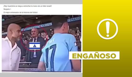 Video no muestra a Pep Guardiola negando el saludo a "líder israelí"