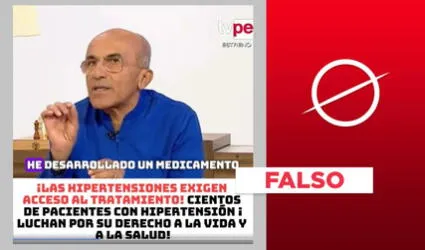 Doctor Pérez-Albela no dijo que desarrolló cura contra la hipertensión: es un montaje