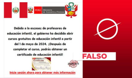 Gobierno nacional no abrió "cursos gratuitos de educación infantil" con certificado