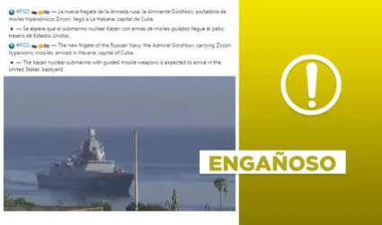 Video no muestra reciente llegada de fragata rusa Almirante Gorshkov a Cuba