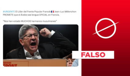 Jean-Luc Mélenchon no ha prometido que el árabe sea lengua oficial en Francia