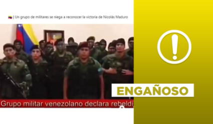 Video no muestra a militares desconociendo la “victoria electoral” de Nicolás Maduro en 2024