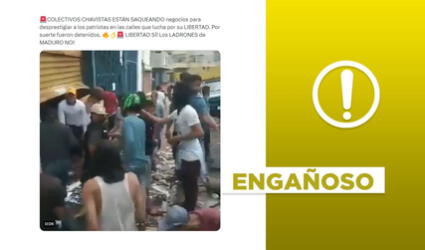 Video no muestra a colectivos chavistas "saqueando negocios para desprestigiar a los manifestantes"