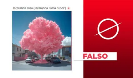 Esta imagen del jacaranda rosa no es real: fue creada con IA