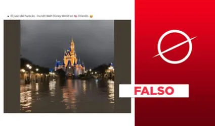 Foto de Walt Disney World inundado por huracán Milton no es real: fue creada con IA