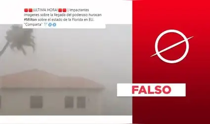 No son “imágenes impactantes” de la reciente llegada del huracán Milton en Florida, EE. UU.