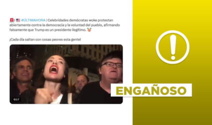 Video no muestra protesta de "celebridades demócratas" contra el triunfo de Donald Trump