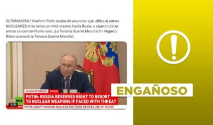 Este anuncio de Vladimir Putin sobre el uso de armas nucleares no es de noviembre de 2024