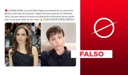 Es falso que Elliot Page se haya arrepentido de su cambio de género