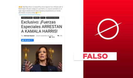 Es falso que la vicepresidenta de EE. UU., Kamala Harris, ha sido arrestada por las Fuerzas Especiales