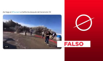 Video no muestra tsunami ocurrido después del terremoto de 7,0 grados en California