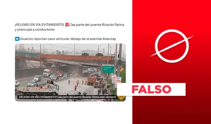 Parte del puente Ricardo Palma no se está cayendo en la Vía Evitamiento