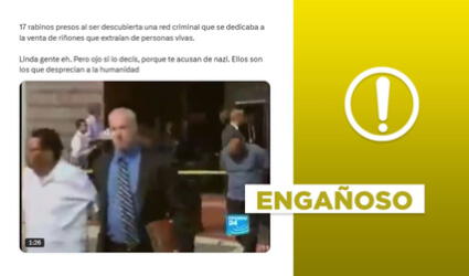 Video de rabinos capturados por tráfico de órganos en Nueva Jersey, Estados Unidos, no es actual