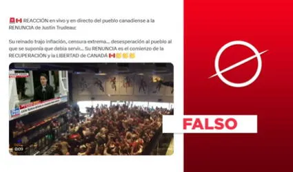 Video no muestra reacción eufórica de ciudadanos canadienses tras la renuncia de Justin Trudeau